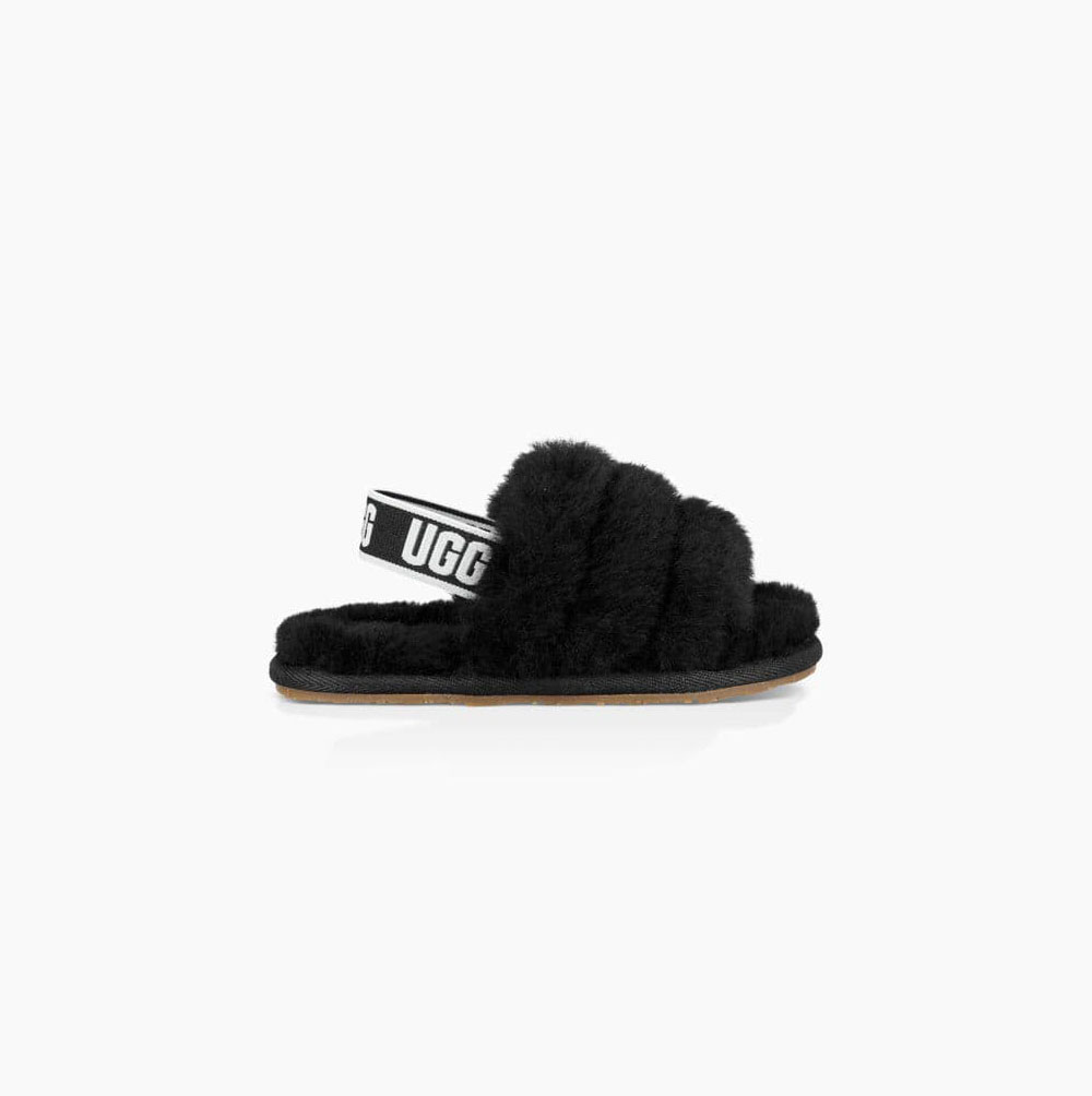 UGG Fluff Yeah - Badesandaler Barn - Svart (NO-V091)